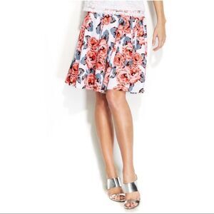 Multicolor Floral Knee A Line Knee Length Skirt  -NEW